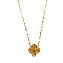 Load image into Gallery viewer, Inspired Quatrefoil Stainless Steel Yellow Necklace
