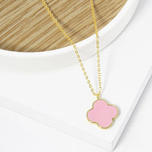 Load image into Gallery viewer, Inspired Quatrefoil Pink Necklace
