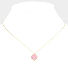Load image into Gallery viewer, Inspired Quatrefoil Pink Necklace

