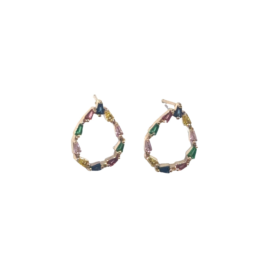 Oval Stone Earrings