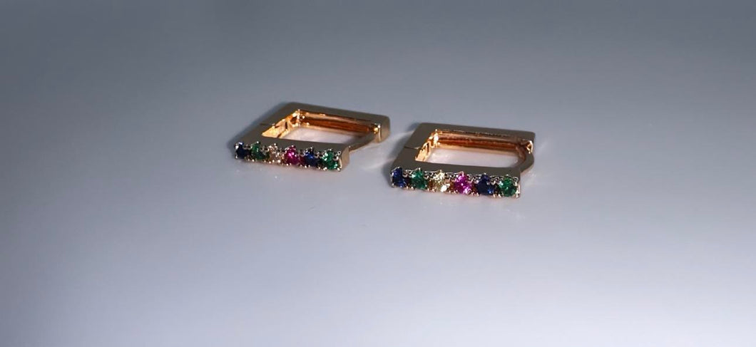 Diamond Square Earrings