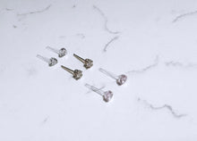 Load image into Gallery viewer, Heart Round Stud Earrings-3 pairs
