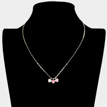 Load image into Gallery viewer, Triple Enamel Heart Pendant Necklace
